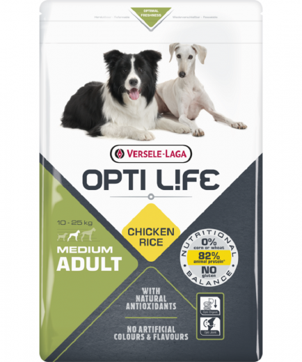 Opti Life Adult Medium 2,5 kg mit Huhn und Reis