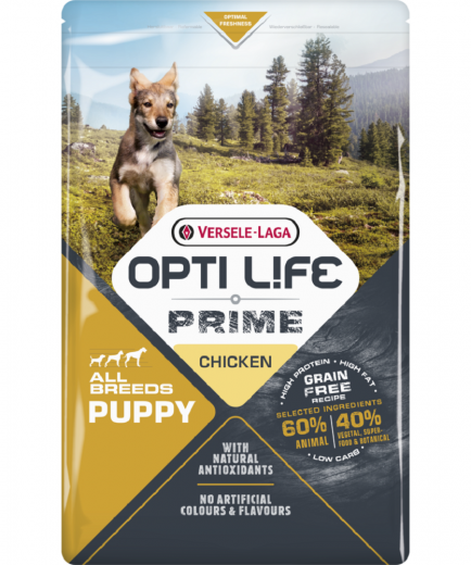 Opti Life Prime Puppy 2,5 kg - Getreidefreies Hundefutter mit Huhn