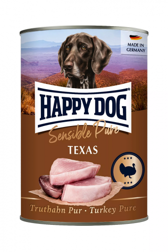 6 x Happy Dog Truthahn Pur 800 gr. Texas
