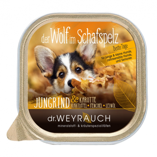 Dr. Weyrauch Wolf i.Schafspelz B. Tage 12x200 gr - Nassfutter für junge, ältere und zahnlabile Hunde