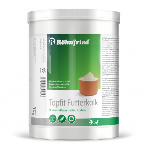 Röhnfried Topfit Spezial Futterkalk 1 kg fördert das Wachstum und Fruchtbarkeit