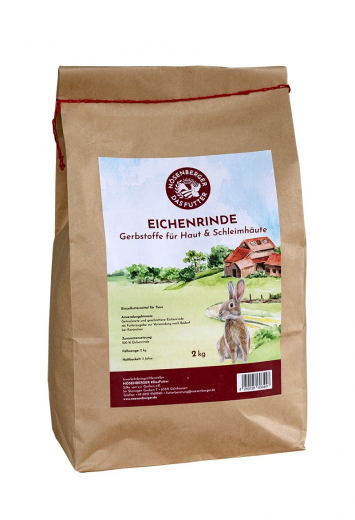 Nösenberger Eichenrinde 2 kg für eine gesunde Ernährung von Kaninchen und Nagern