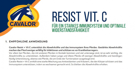 Cavalor Resist + Vit C 2 kg