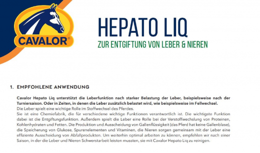 Cavalor Hepato Liq 0,25l