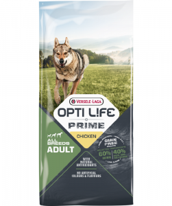 Opti Life Prime Adult chicken 12,5 kg - Getreidefreies Hundefutter mit Huhn
