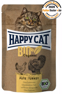 12 x Happy Cat Bio Pouch Huhn & Pute 85 gr.