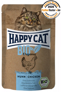 12 x Happy Cat Bio Pouch Huhn 85 gr.