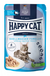 24 x Happy Cat Culinary MiS QuellwasserForelle Pouch 85 gr.