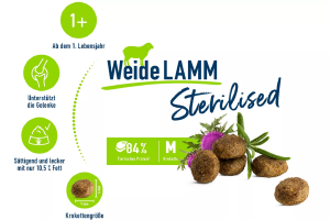 Happy Cat Sterilised WeideLamm 300 gr.