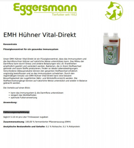 Eggersmann  Körnerpick EMH Hühner Vital Direkt 1 Liter - für Immunsystem und Darmflora