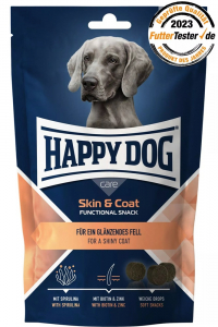 10 x Happy Dog Care Snack Skin & Coat 100 gramm für ein glänzendes Fell