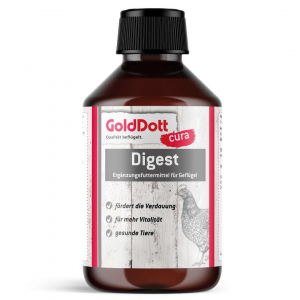 GoldDott cura Digest 250 ml zur Verdauungsförderung Hühnern, Puten und Wachteln