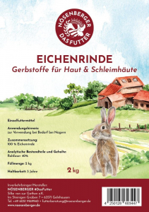 Nösenberger Eichenrinde 2 kg für eine gesunde Ernährung von Kaninchen und Nagern